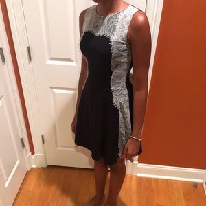black and white dress
